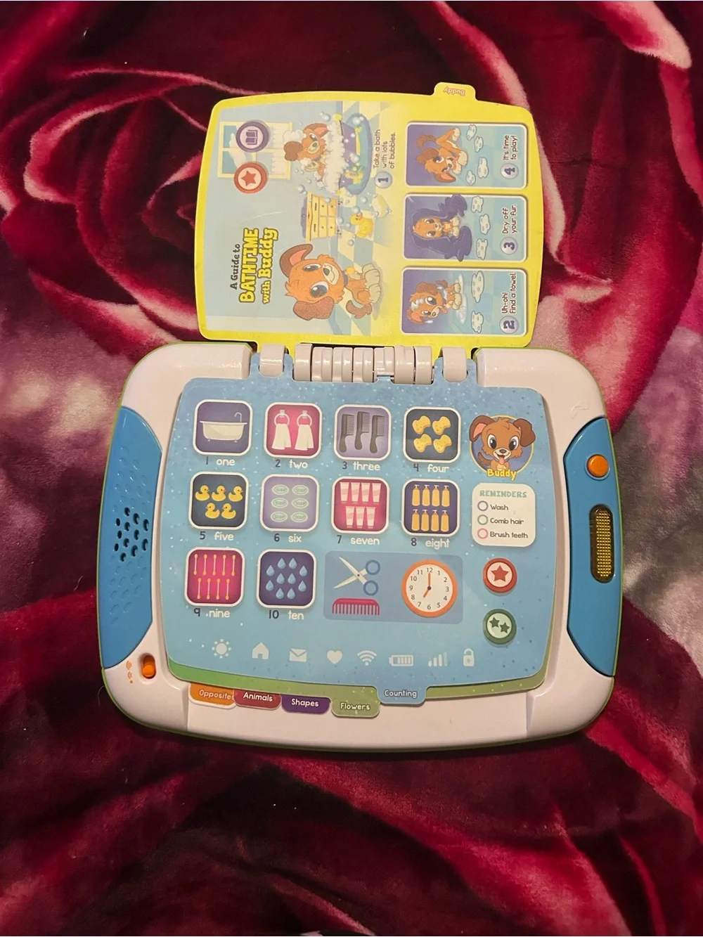 Kids 2-in-1 Educational Touch Tablet — White and Blue